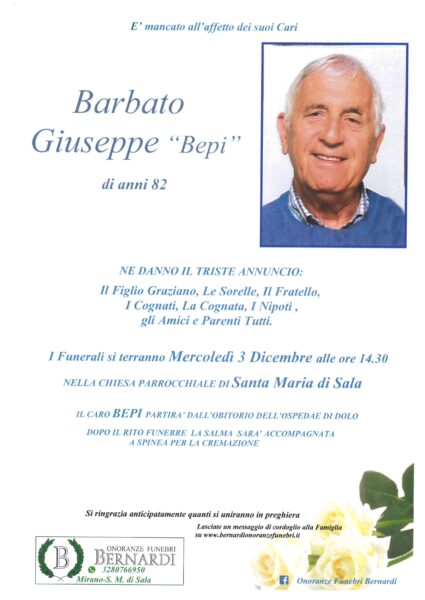 BARBATO GIUSEPPE DI ANNI 82