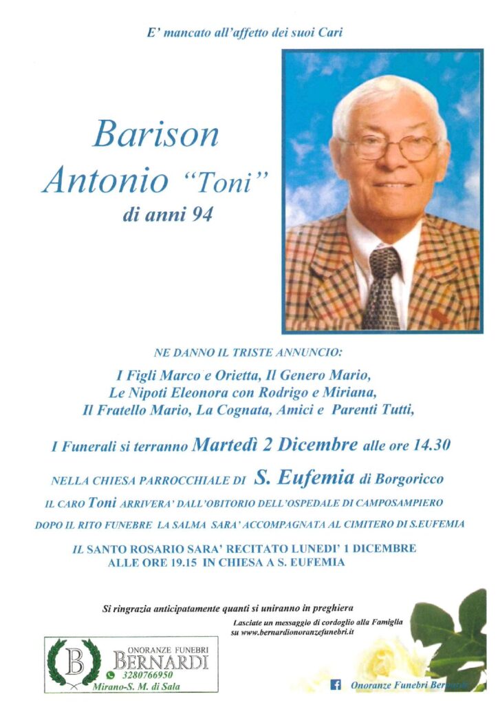 BARISON ANTONIO DI ANNI 94