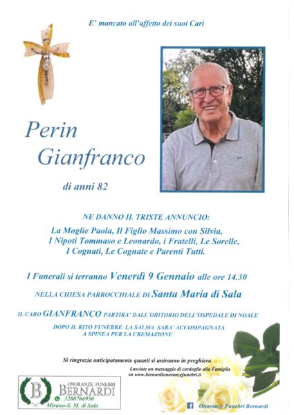 PERIN GIANFRANCO DI ANNI 82