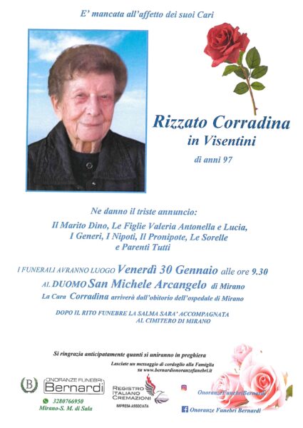 RIZZATO CORRADINA DI ANNI 97